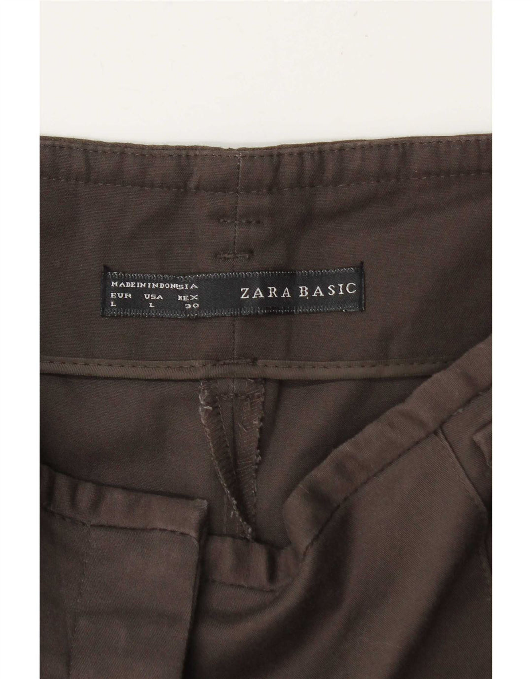 Zara Dame Pegged Chino Bukser Large W34 L27 Brun