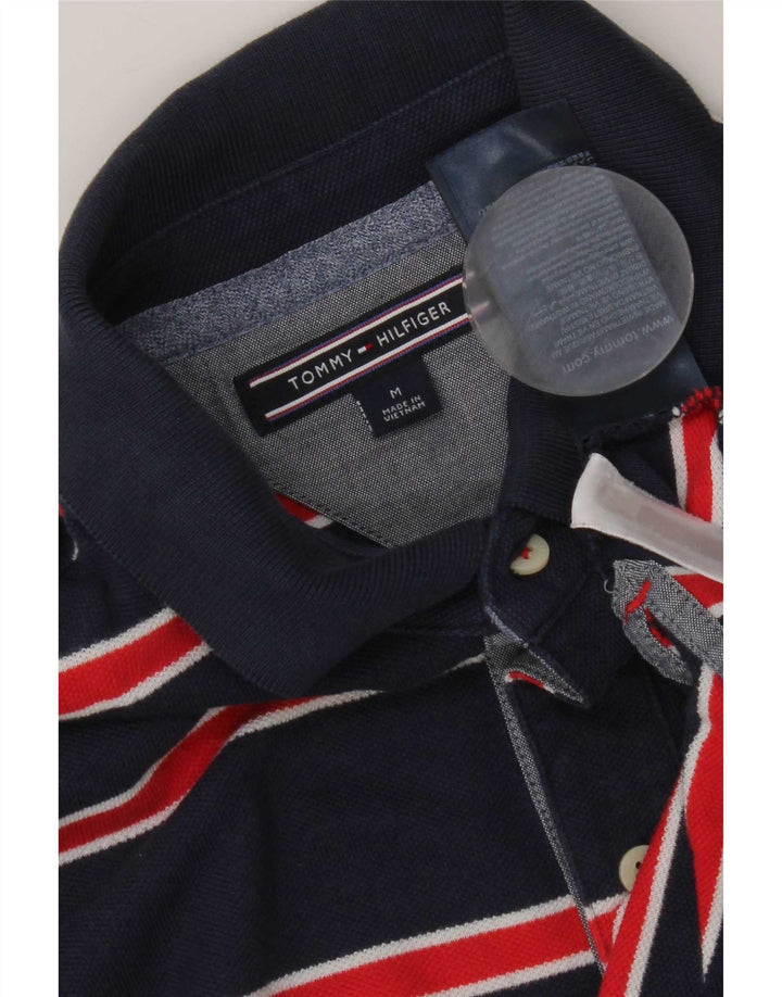 Tommy Hilfiger Herre Kortærmet Polo Shirt Medium Navy Blå Stribet