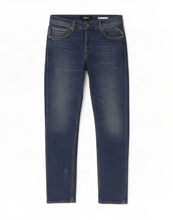 Replay Herre Grover Straight Jeans W34 L32 Blå