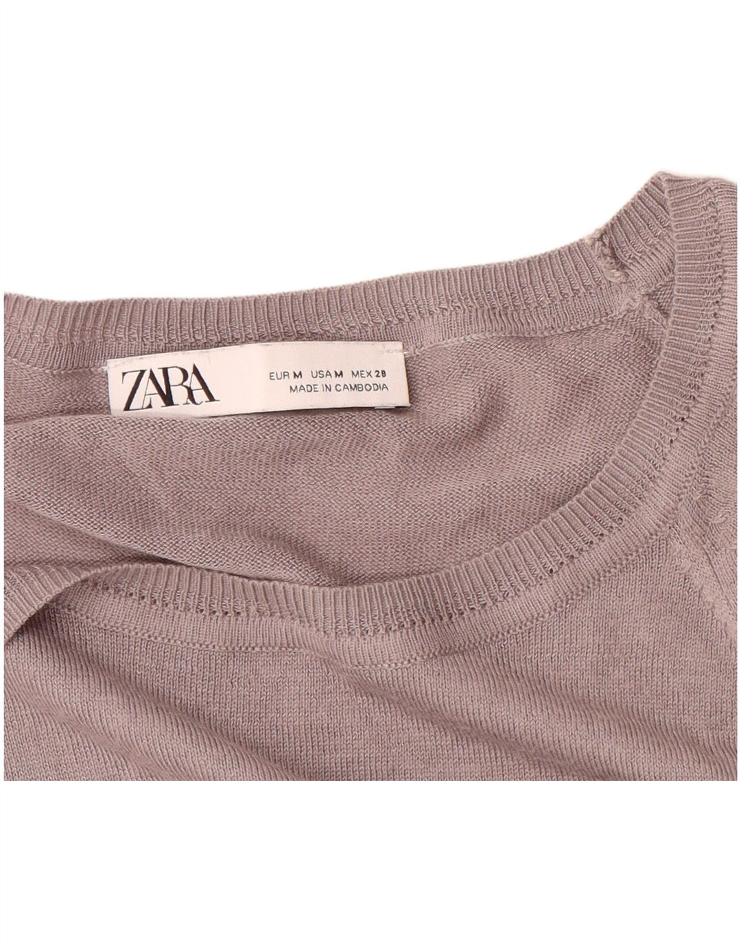 ZARA Womens Boat Neck Jumper Sweater UK 14 Medium Grey Viscose