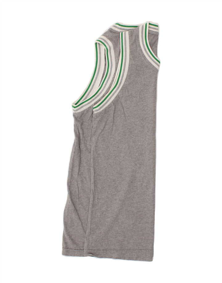 MAJESTIC Womens Vest Top UK 12 Medium Grey Cotton Vintage Majestic and Second-Hand Majestic from Messina Hembry 