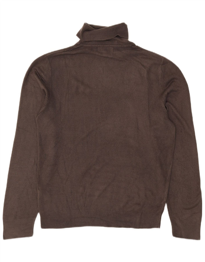 Marks & Spencer Herre rullehals sweater mellemgrå akryl