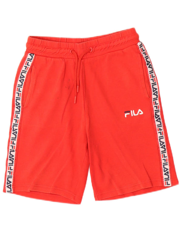 Fila piger grafiske sportsshorts 9-10 år Rød Colourblock Bomuld