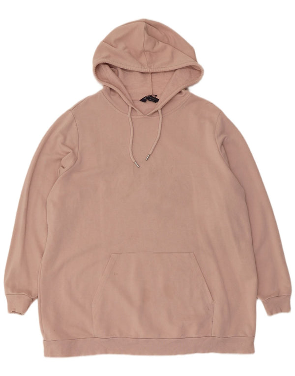 Marks & Spencer Dame Hættetrøje Jumper UK 22 3XL Pink Bomuld