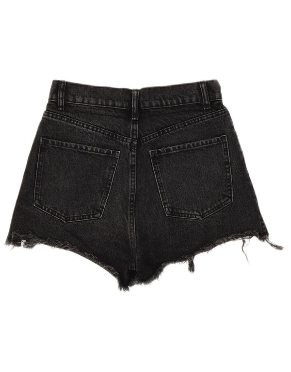 Zara Dame højtaljede denimshorts EU 34 2XS W24 Grå
