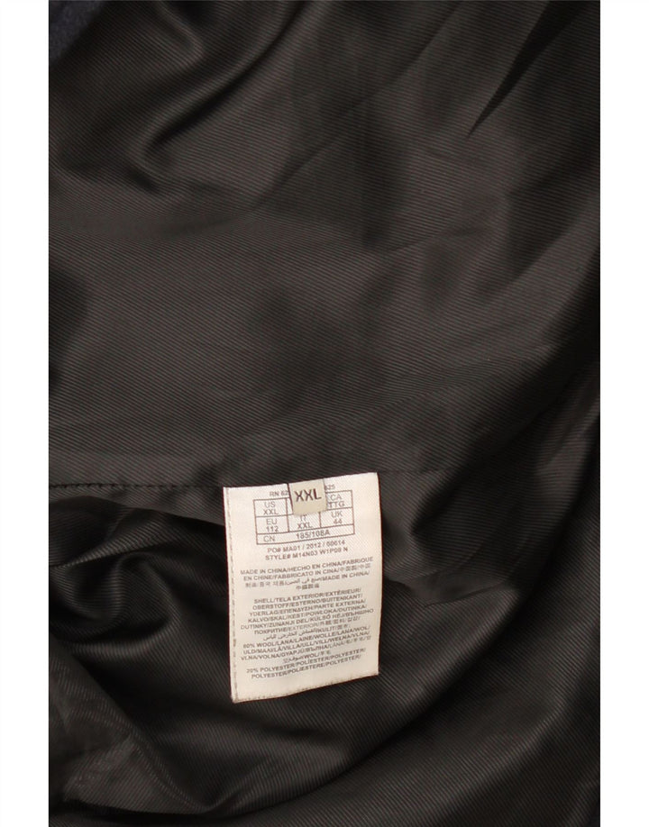 Guess Herre Pea Coat UK 44 2XL Navy Blue Wool