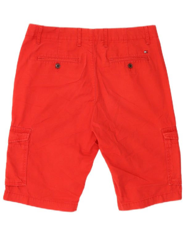 Tommy Hilfiger Herre Cargo Shorts W31 Medium Rød Bomuld