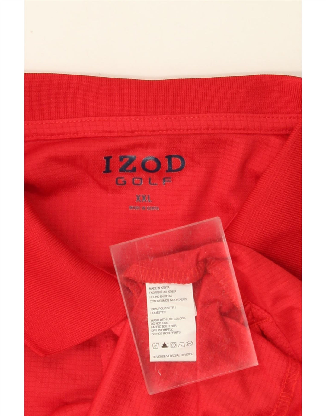 IZOD Poloskjorte til mænd 2XL Rød Polyester