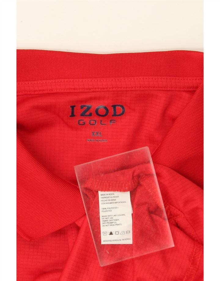 IZOD Poloskjorte til mænd 2XL Rød Polyester