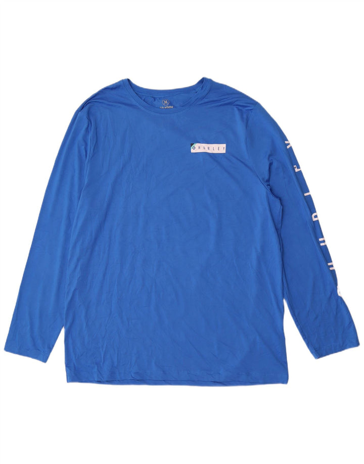Hurley Herre Grafisk Top Langærmet XL Blå Polyester