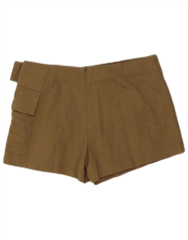 Zara Dame Cargo Shorts Medium W28 Khaki Bomuld