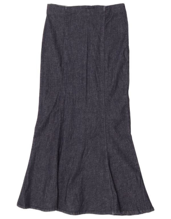 Zara Dame Denim Havfrue Nederdel Lille W26 Marineblå Bomuld