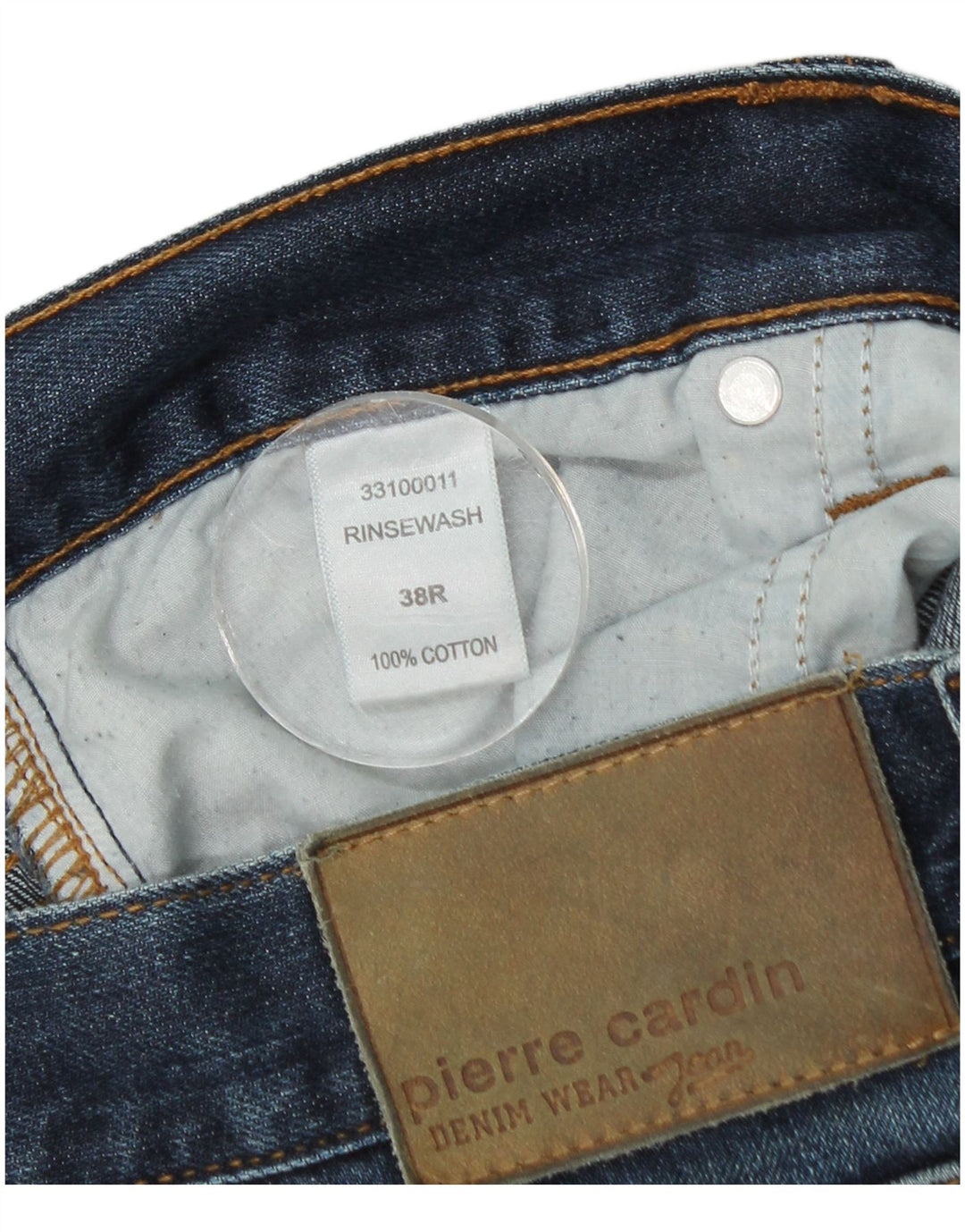 Pierre Cardin Straight Jeans til mænd W38 L30 Blå Bomuld