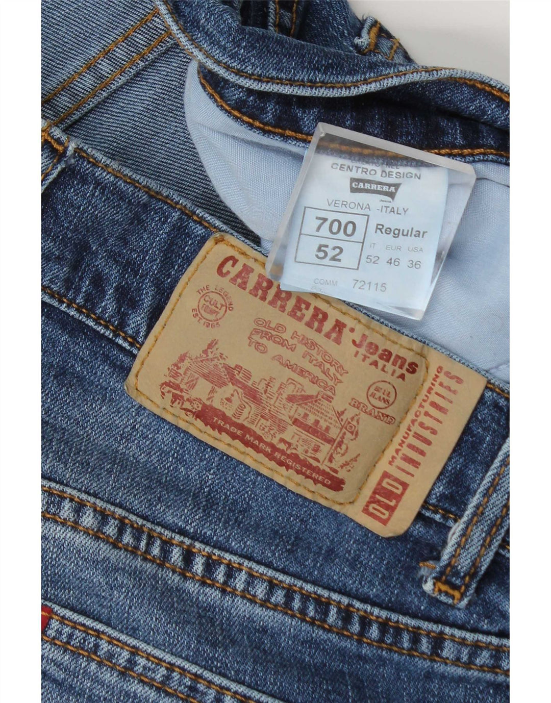 Carrera Herre Regular Fit Slim Jeans W36 L30 Blå Bomuld