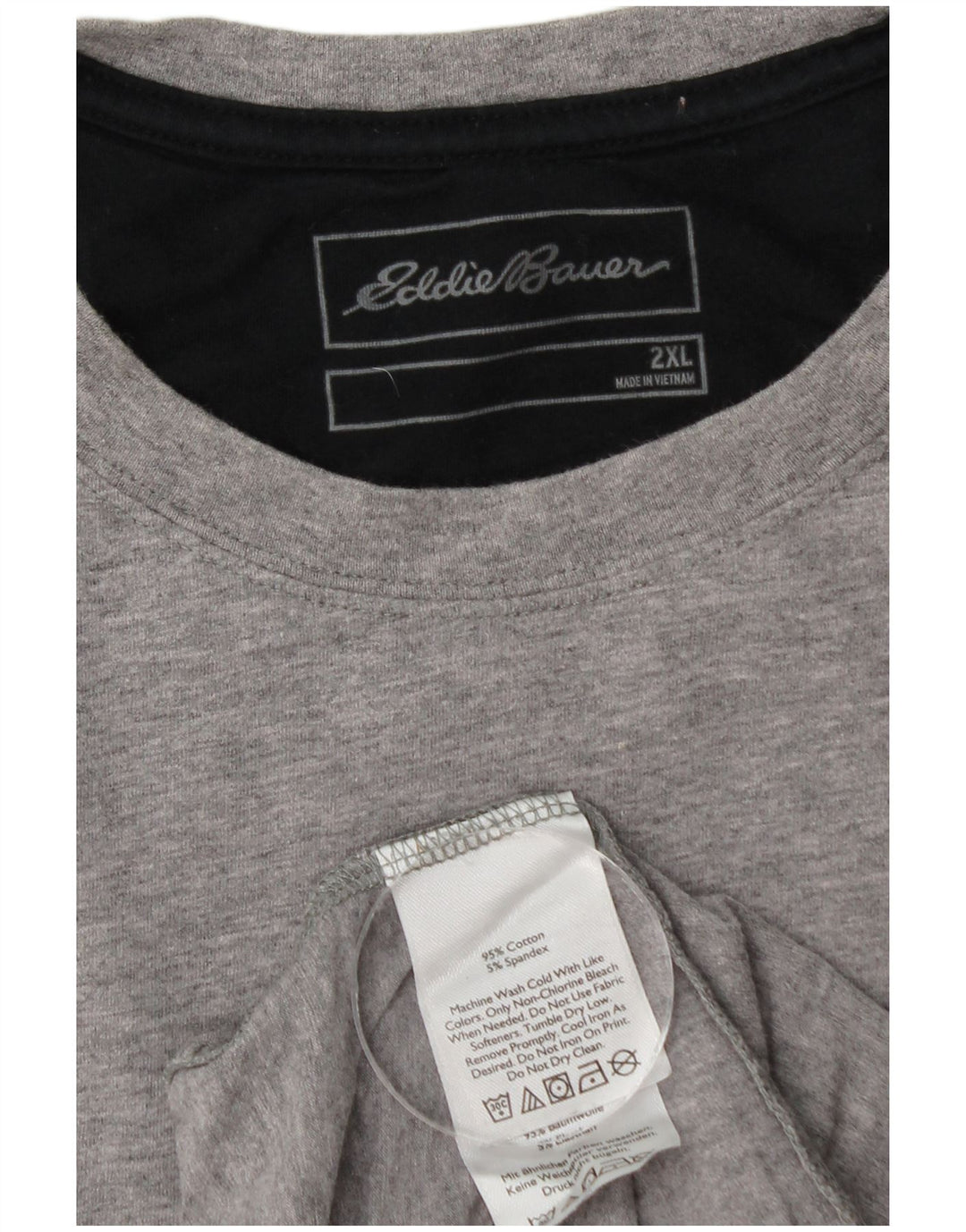 EDDIE BAUER Herre T-Shirt Top 2XL Grå Bomuld