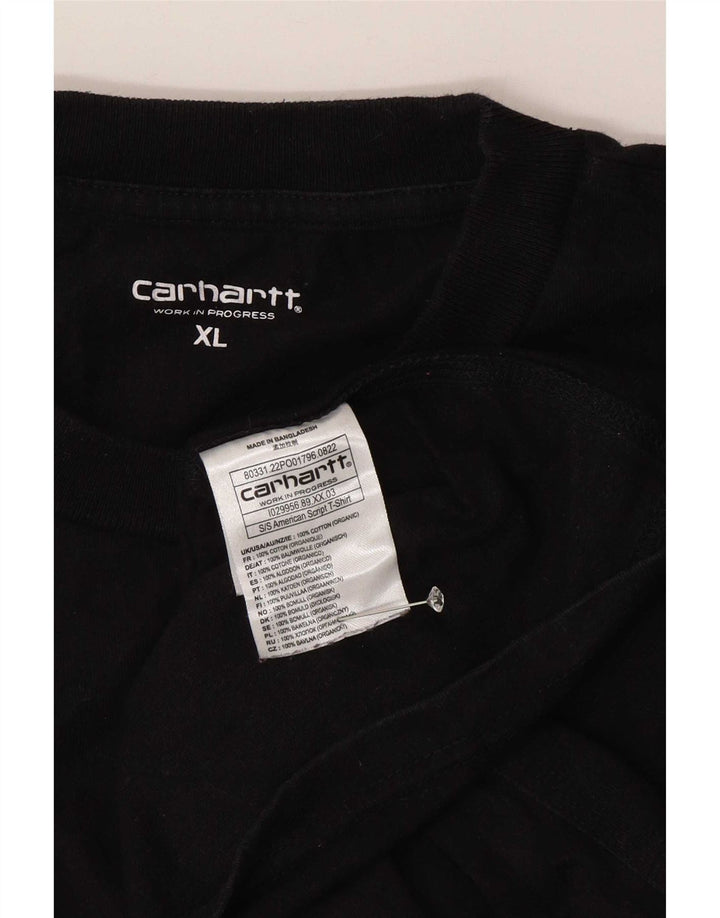 Carhartt Herre T-Shirt Top XL Sort Bomuld