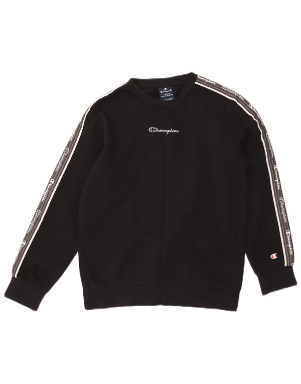 Champion Boys Grafisk Sweatshirt Jumper 11-12 år Stor sort farveblok