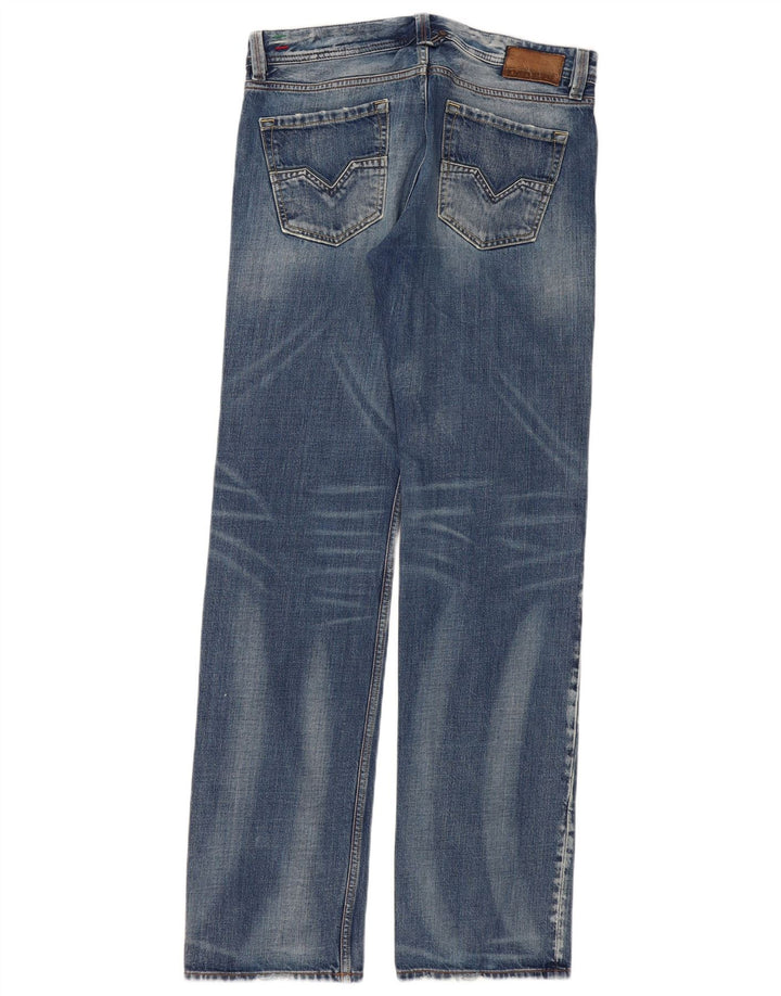DIESEL Herre Larkee Straight Jeans W32 L34 Blå Bomuld