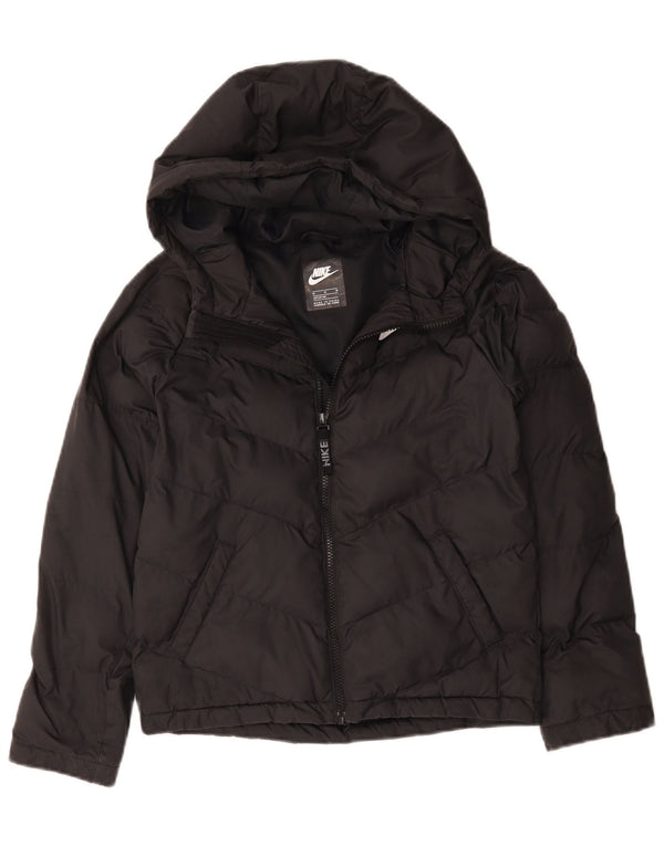 Nike drenge hættepolstret jakke 10-11 år medium sort polyester sport