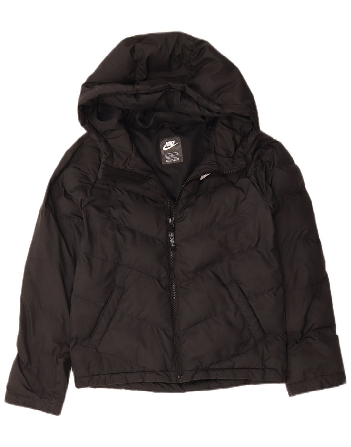 Nike drenge hættepolstret jakke 10-11 år medium sort polyester sport