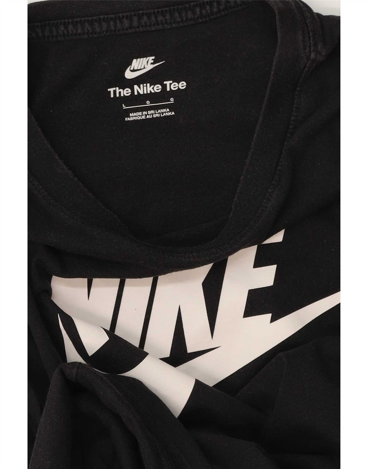 Nike grafisk T-shirt top til mænd, stor sort