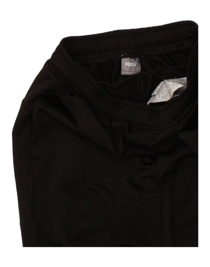 PUMA Boys Tracksuit Trousers 11-12 Years Black Polyester Vintage Puma and Second-Hand Puma from Messina Hembry 