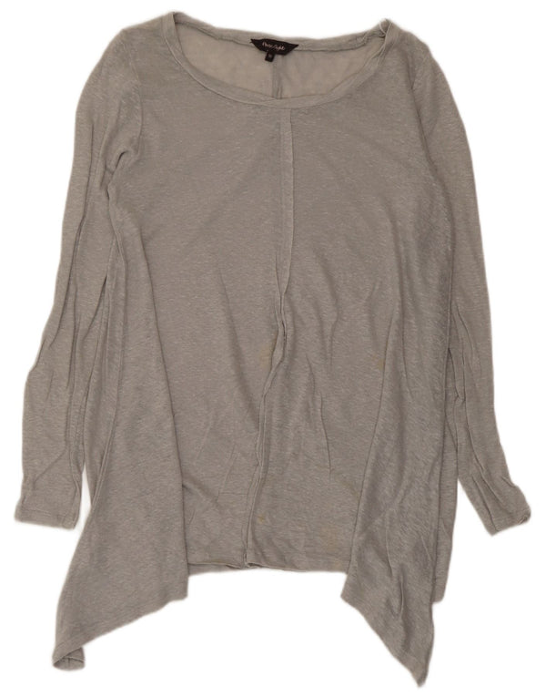 Phase Eight Dame Asymmetrisk Tunika Top UK 10 Small Grå