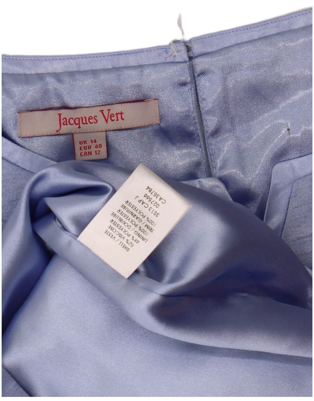 Jaques Vert Kvinders Ærmeløs Skede Kjole UK 14 Large Blue Floral Viscose