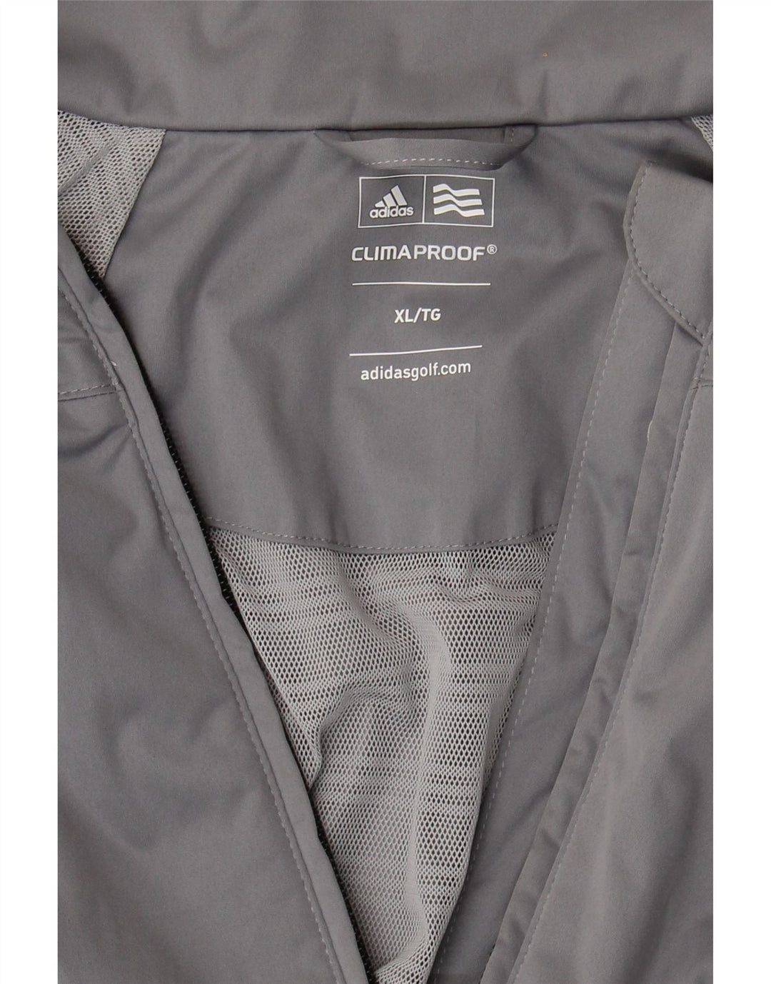 ADIDAS Mens Clima Proof Tracksuit Top Jacket XL Grey Polyester Vintage Adidas and Second-Hand Adidas from Messina Hembry 