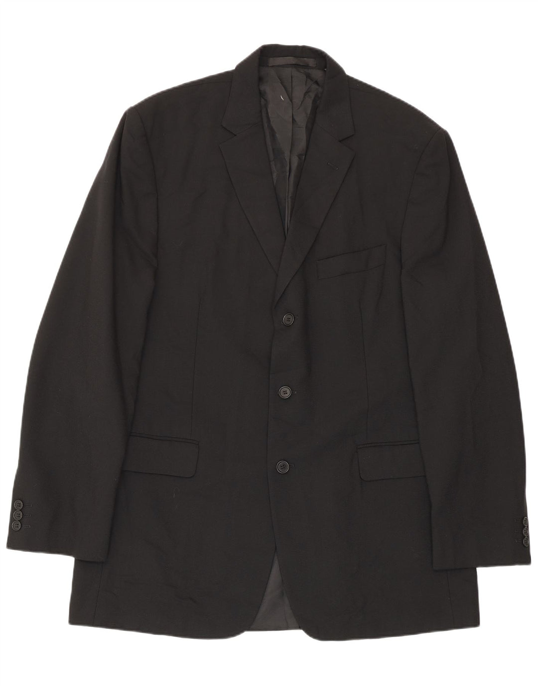 Marks & Spencer Herre 3 Button Blazer Jacket UK 40 Large Black