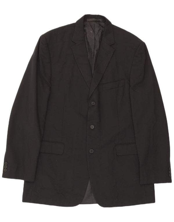 Marks & Spencer Herre 3 Button Blazer Jacket UK 40 Large Black