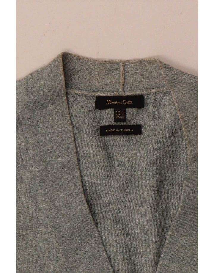 Massimo Dutti Dame Oversized Cardigan Sweater UK 6 XS Grå