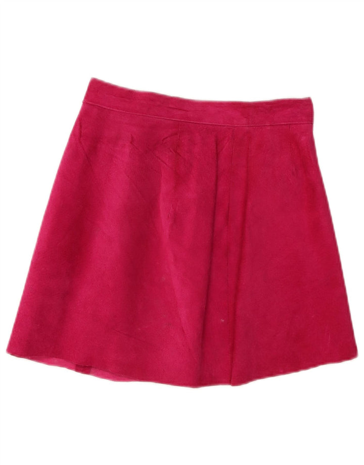 Vintage ruskindsnederdel til kvinder W24 XS Pink