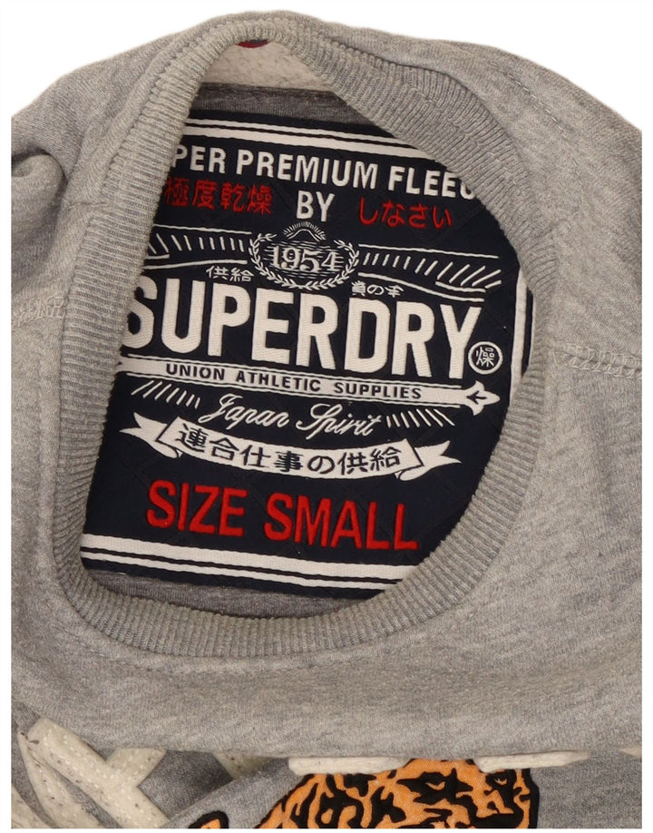 Superdry grafisk sweatshirt til mænd, lille grå bomuld