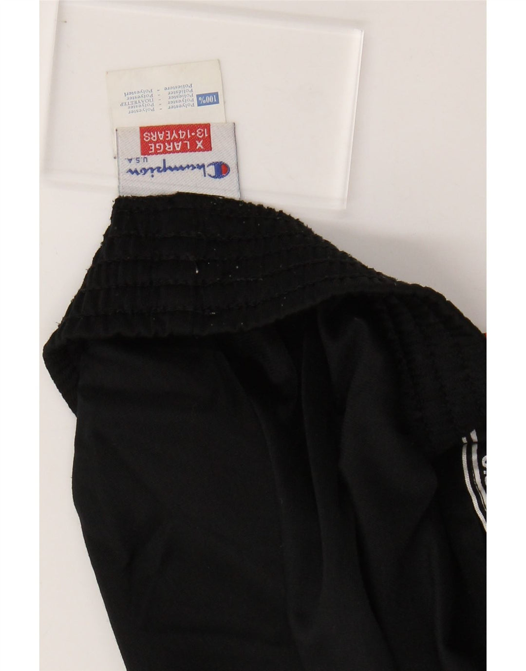 CHAMPION Boys Graphic Tracksuit Trousers 13-14 Years XL Black Polyester