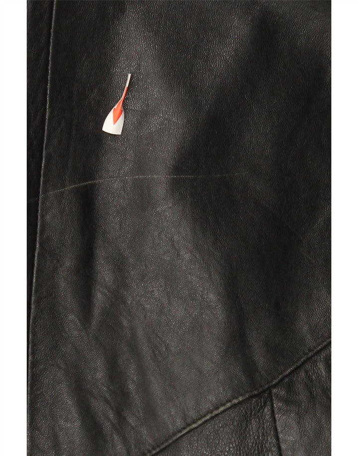 Vintage læderfrakke til kvinder UK 14 Large Black