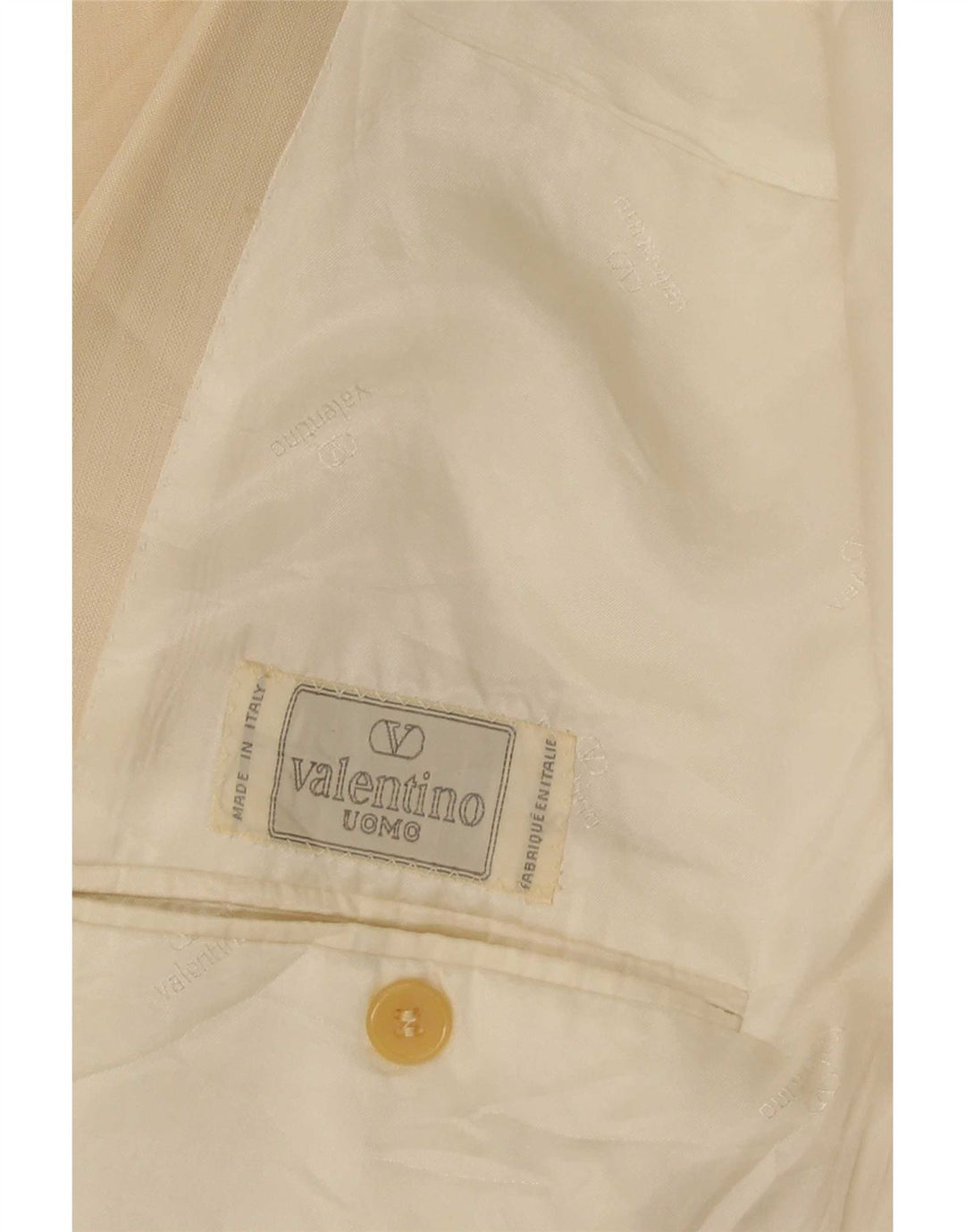 Valentino Herre Double Breasted Blazer Jacket UK 38 Medium Beige