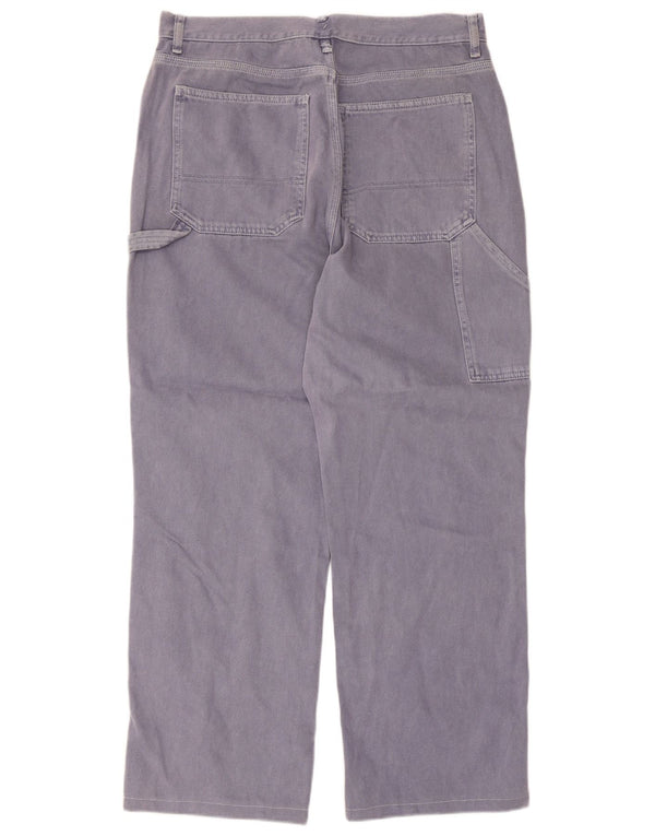 Topshop Dame Straight Cargo Bukser UK 16 W34 L28 Lilla Bomuld