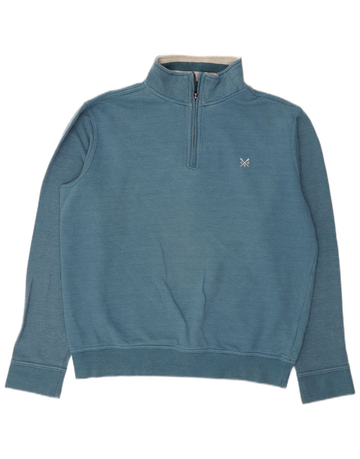 Besætningsbeklædning Herre Zip Neck Sweatshirt Jumper Medium Blå Bomuld