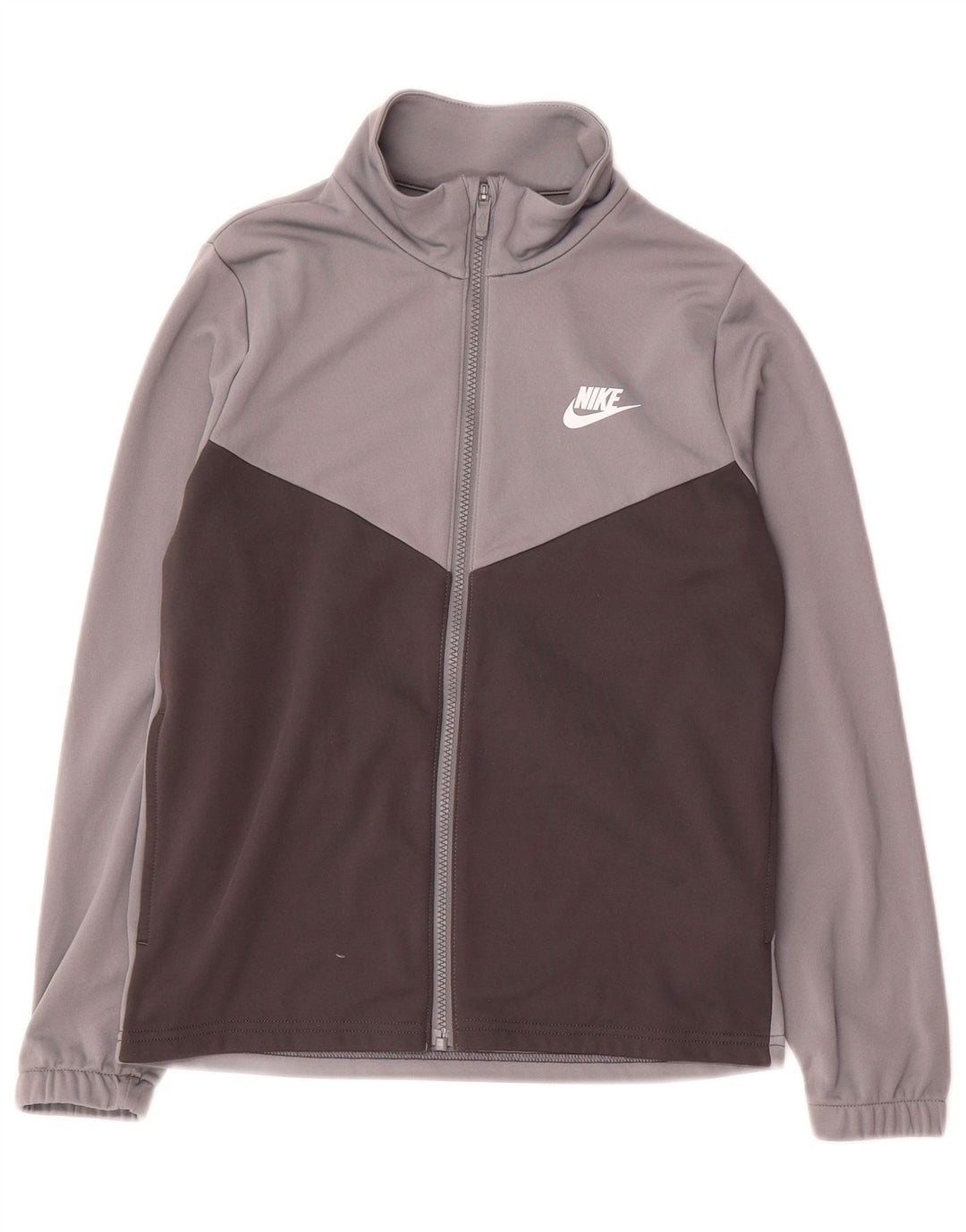 Nike drenge grafisk træningsdragt topjakke 12-13 år stor grå farveblok