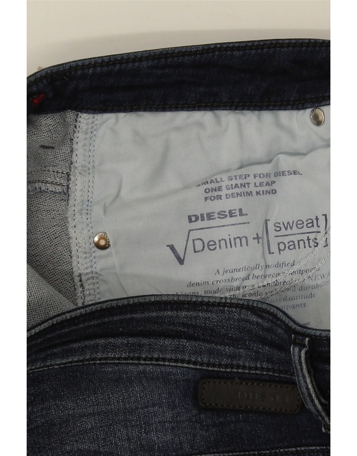 DIESEL Dame Crop Slim Jeans W27 L24 Blå Bomuld