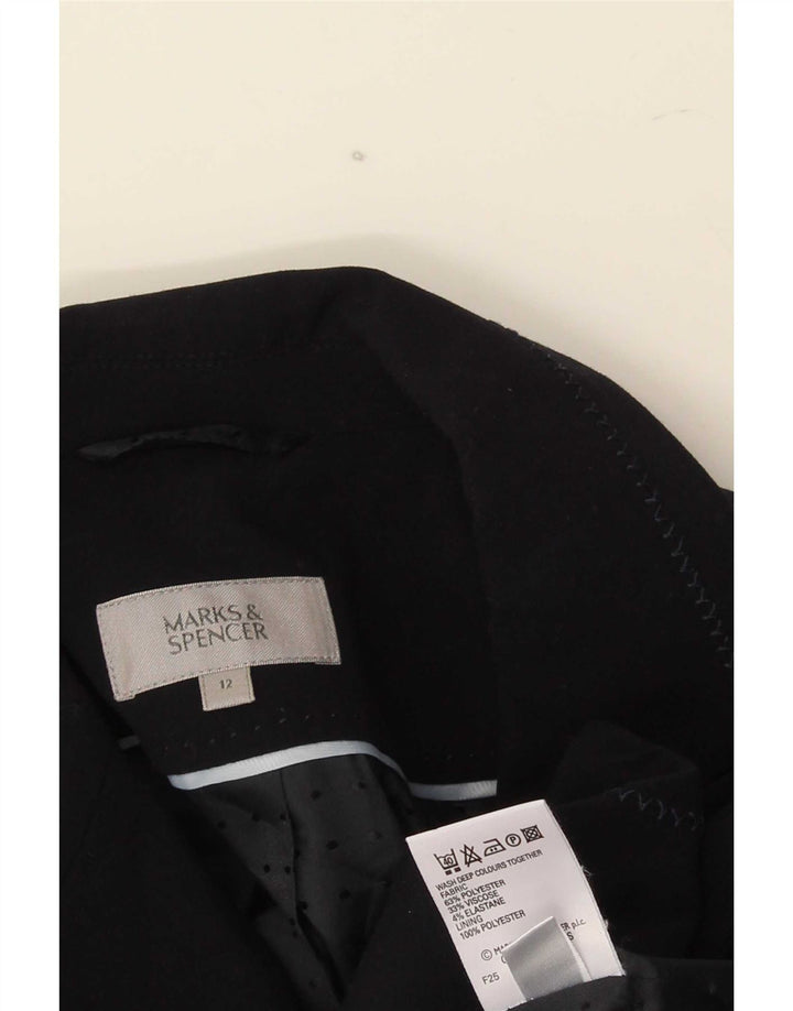 Marks & Spencer Dame 1-knaps blazerjakke UK 12 Medium Navy Blue