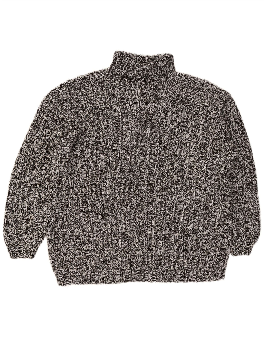Vintage Herre rullehals sweater XL Marineblå Flecked