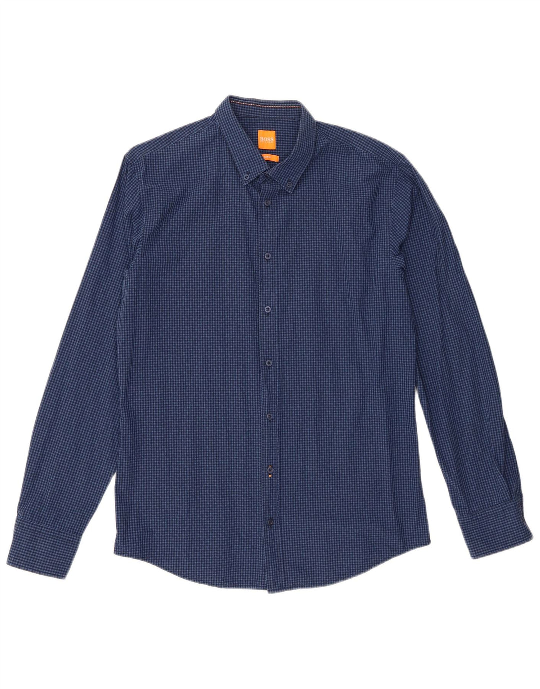 Hugo Boss Herre Slim Fit Skjorte Large Blue Gingham