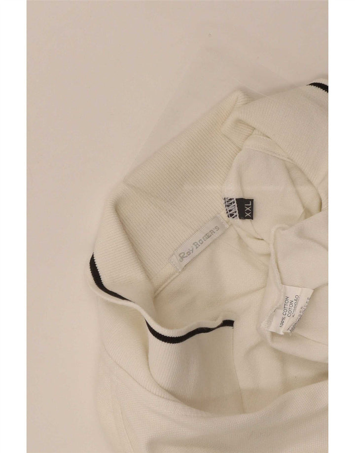Roy Rogers Poloskjorte til mænd 2XL Hvid Bomuld