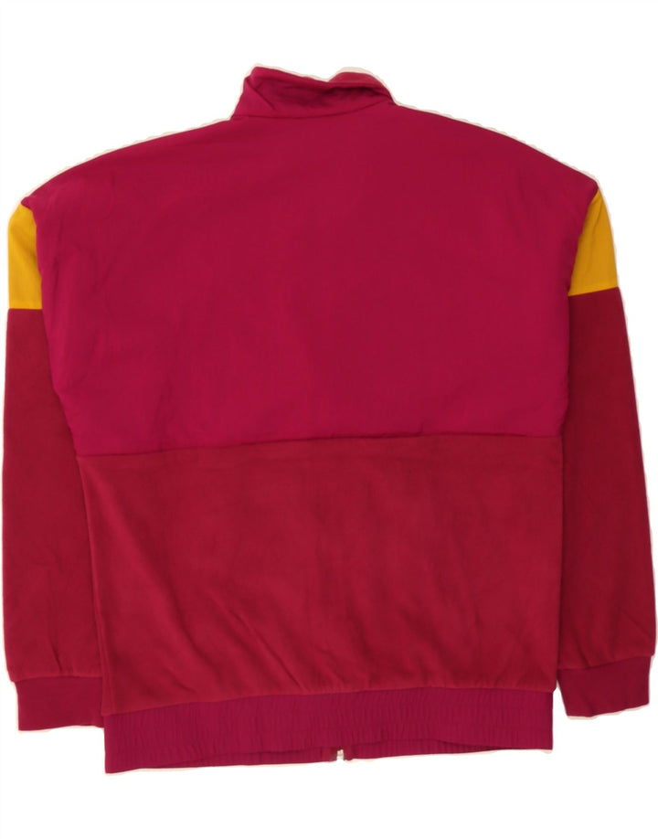 ADIDAS Womens Oversized Tracksuit Top Jacket UK 4/6 XS Red Colourblock Vintage Adidas and Second-Hand Adidas from Messina Hembry 