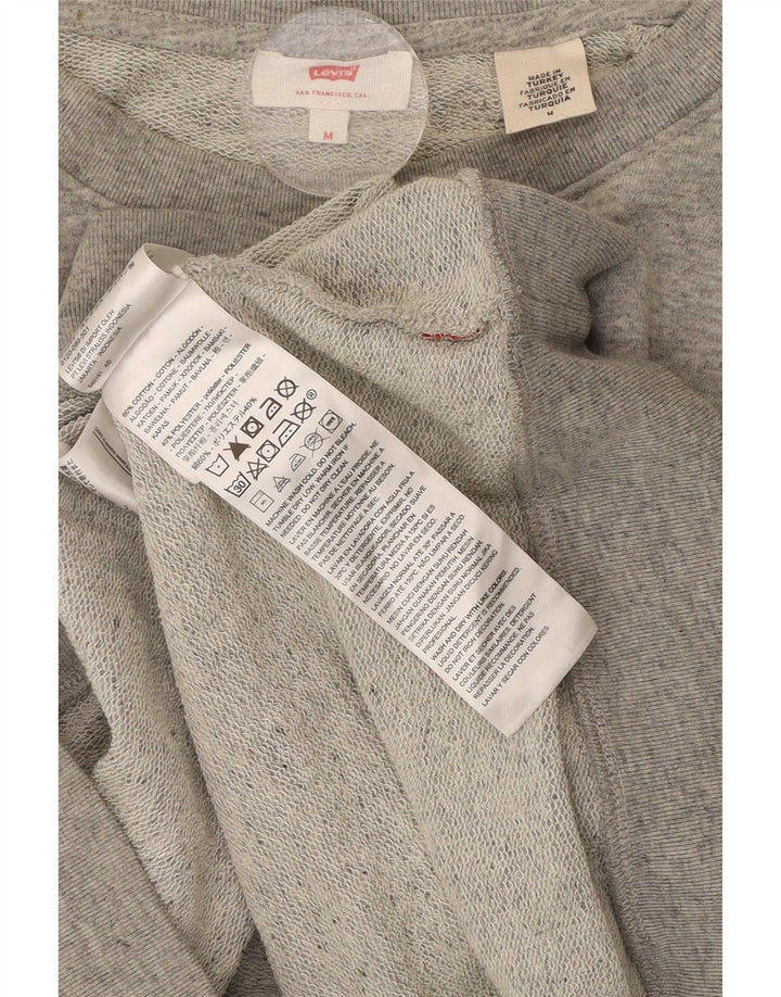 Levi's Grafisk Oversized Sweatshirt Jumper til kvinder DK 14 Medium Grå Flecked