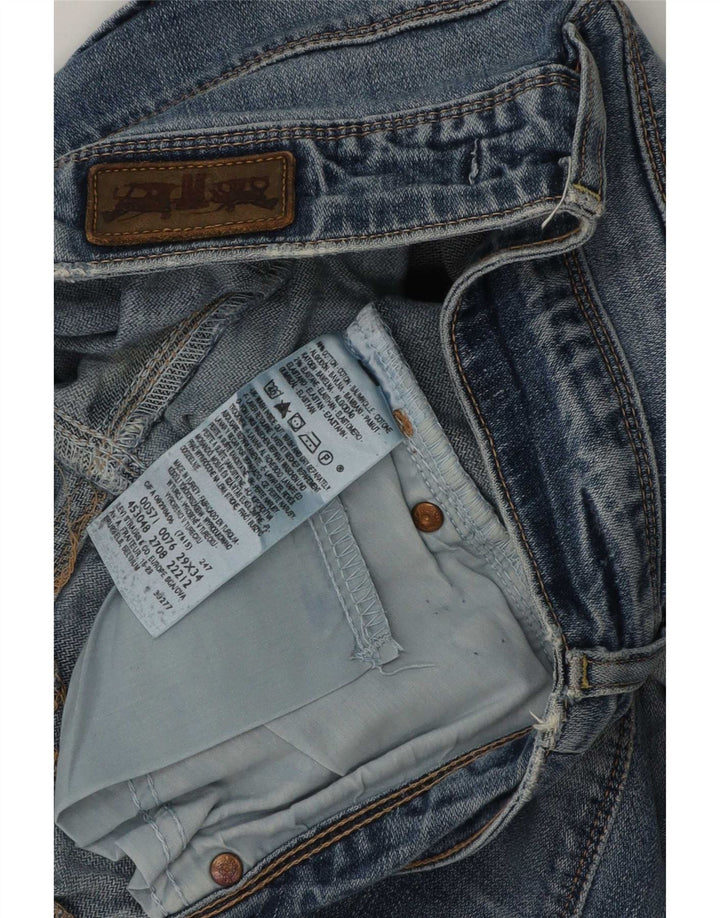 Levi's Womens 571 Distressed Slim Jeans W29 L31 Blå Bomuld