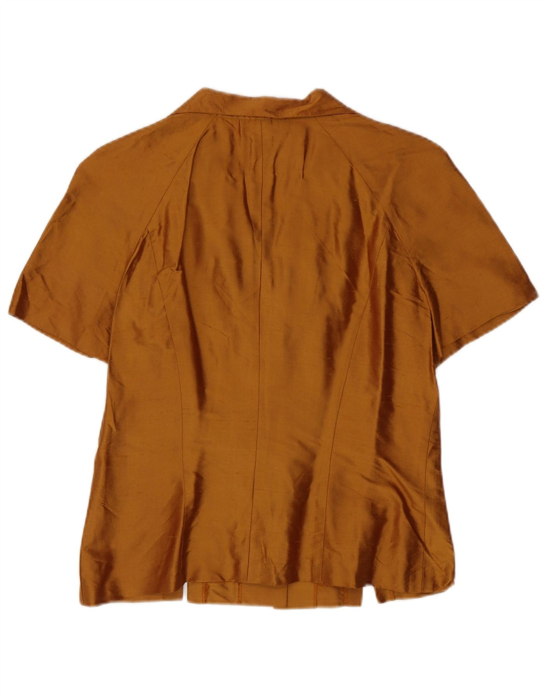Luisa Spagnoli Dame Kortærmet Bluse IT 44 Medium Brun Silke