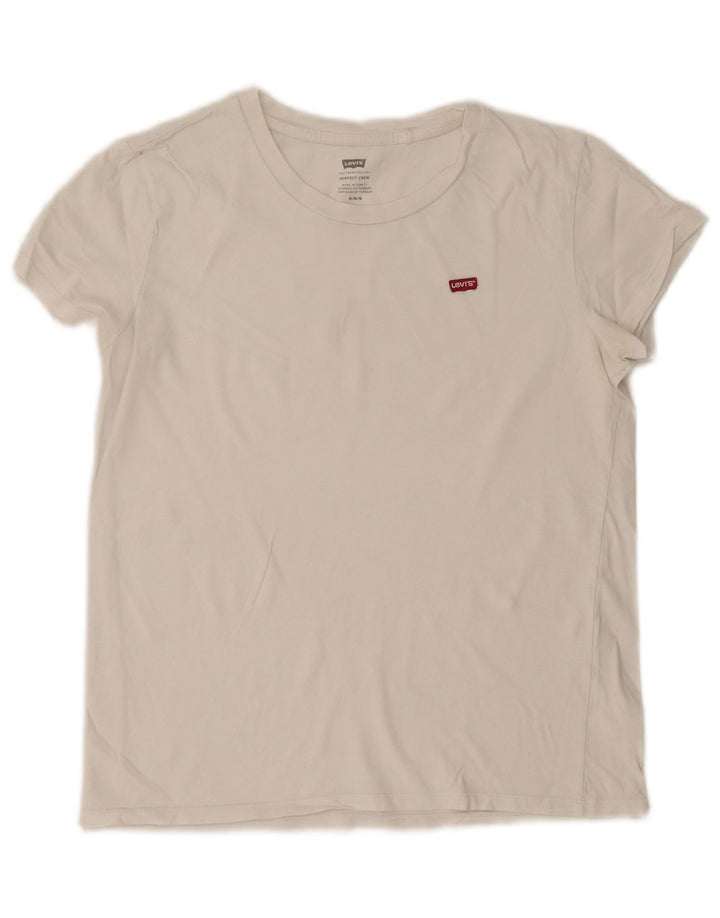 Levi's Dame T-Shirt Top UK 14 Medium White